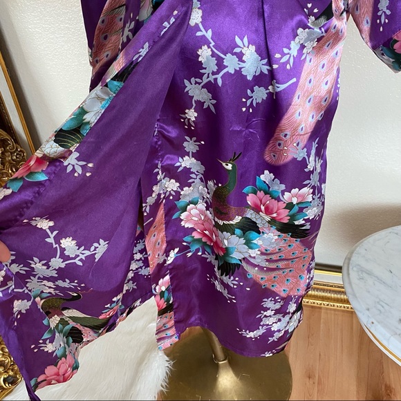 Sam Well Peacock & Glowers Kimono Style Robe - Picture 5 of 11